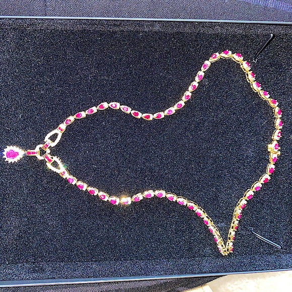 Rubi/Diamond Necklace - Picture 6 of 8